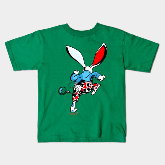 Running rabbit Kids T-Shirt by Enickma